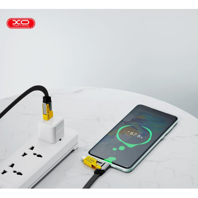 Дата кабель USB 2.0 AM to USB-C + USB 2.0 AM to Lightning 1.0m 60W black XO (NB283_4-in-1_Black) Винница - изображение 6