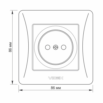 Розетка Videx BINERA 1ая (VF-BNSK1-W) Вінниця - фото 6