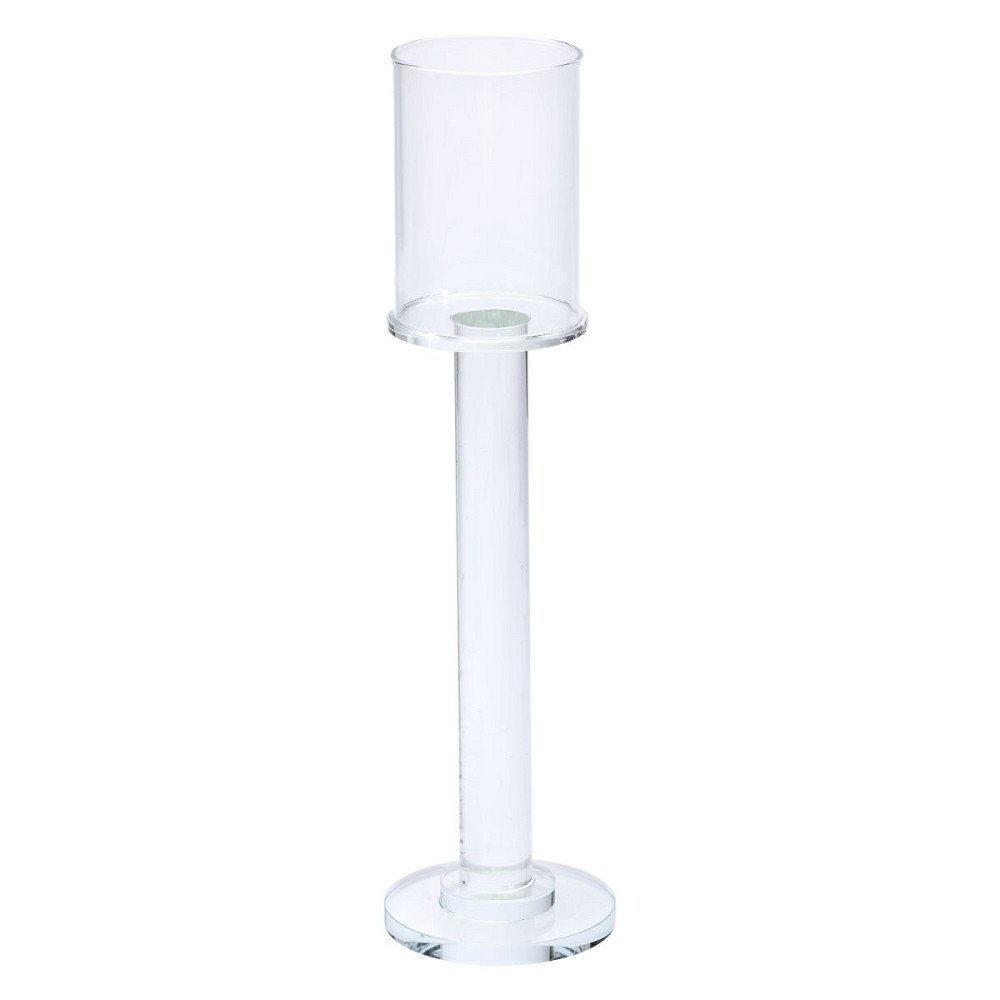 Yiwu Підсвічник скляний на ніжці 8×31 см підсвічник келих декоративний прозорий HP-4-43S Коломия - фото 2