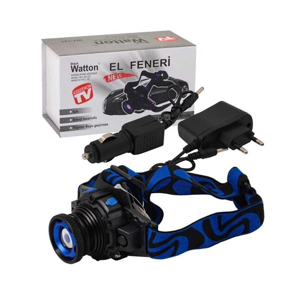 Налобный военный фонарь с перезарядкой Q5 BLACKWATTON WT-121 дальностью на 250-300 метров с 3 режимами Каменец-Подольский - изображение 1