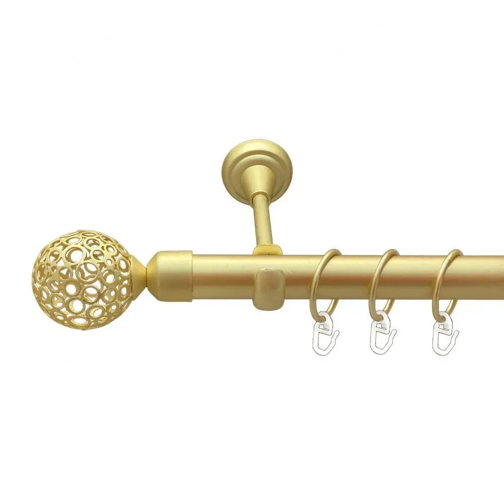 Карниз Orvit Савона металевий однорядний відкритий Золото Матове 25 мм 200 см (00-00010191) Львів - фото 1