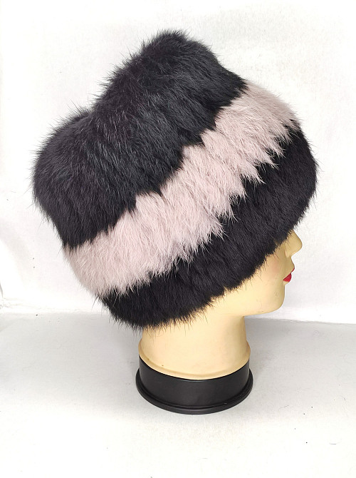 Шапка женская меховая Кубанка Рената Пудровый Харьков - изображение 3