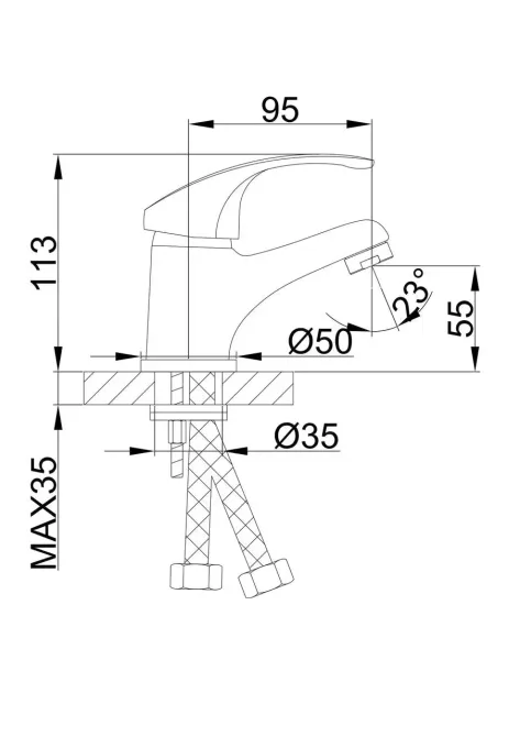 Змішувач для умивальника Frap F1036 хром Київ - фото 4