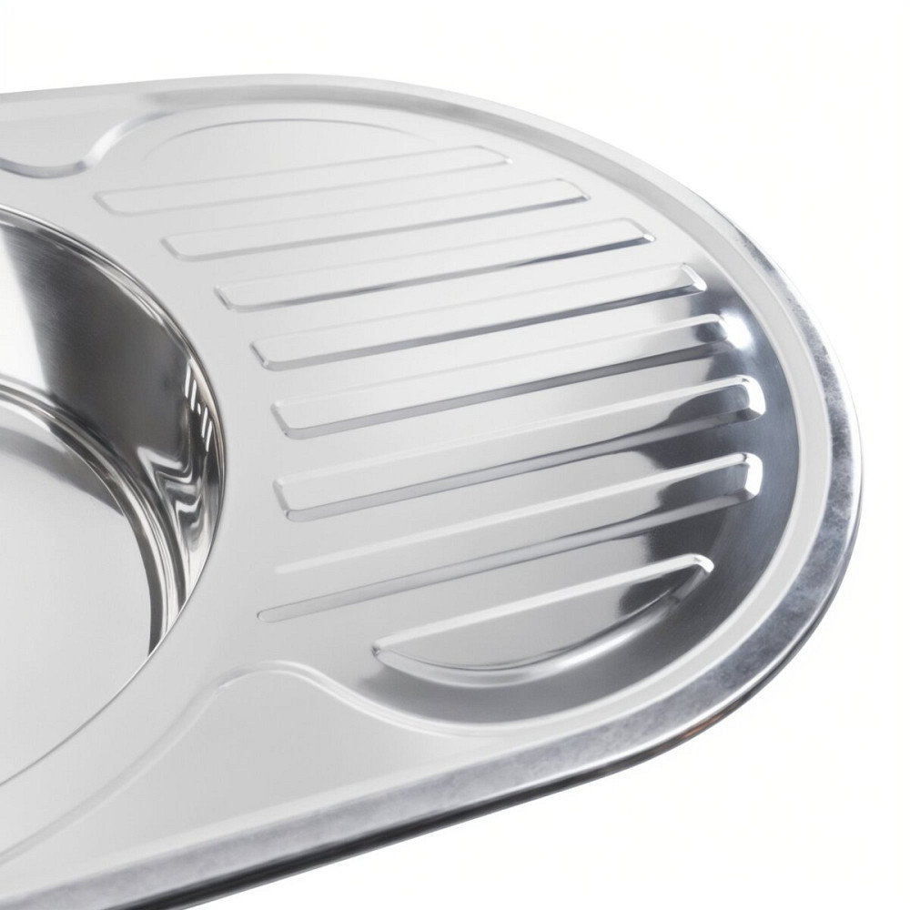 VALESO Кухонна мийка з нержавіючої сталі Valeso 7750 ПОЛІРОВКА (0,8/180 мм) Київ - фото 3