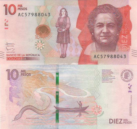 Colombia Колумбія - 10 000 Pesos 24.07. 2018 UNC P. 460 Полтава - фото 1