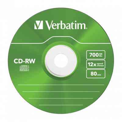 Диск CD Verbatim CD-RW 700Mb 12X SlimBox 5шт Color (43167) Винница