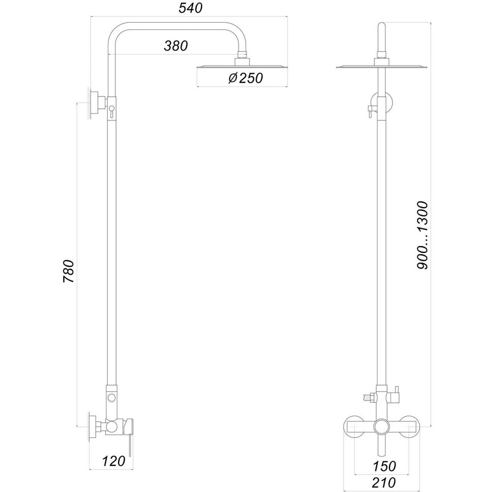 Душова система Globus Lux WIEN SBT2-SH-05 (000017548) Київ - фото 5