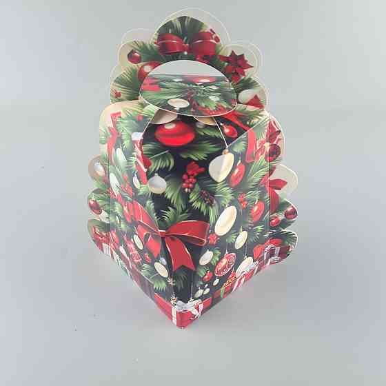 Новогодняя подарочная картонная упаковка для конфет (1000грм) №224 