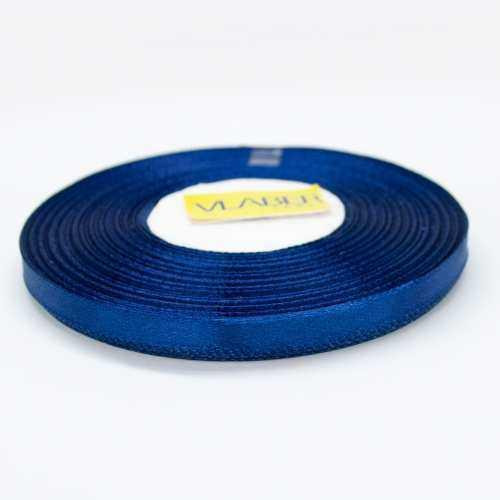 Стрічка атласна 7 мм темно-синя 23 м Київ - фото 1