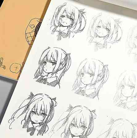 Книга для навчання малюванню аніме персонажів – лінійні контури Київ