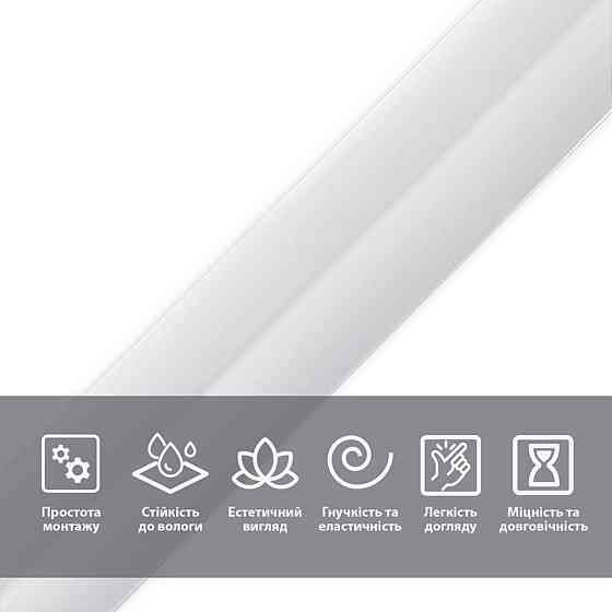 Молдинг 5000х30х2 мм Глянцевый белый SW-00002686 Киев