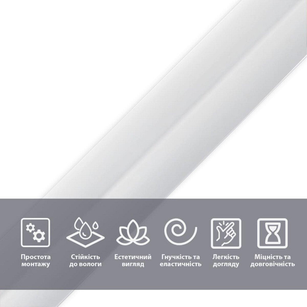 Молдинг 5000х30х2 мм Глянцевый белый SW-00002686 Киев - изображение 4
