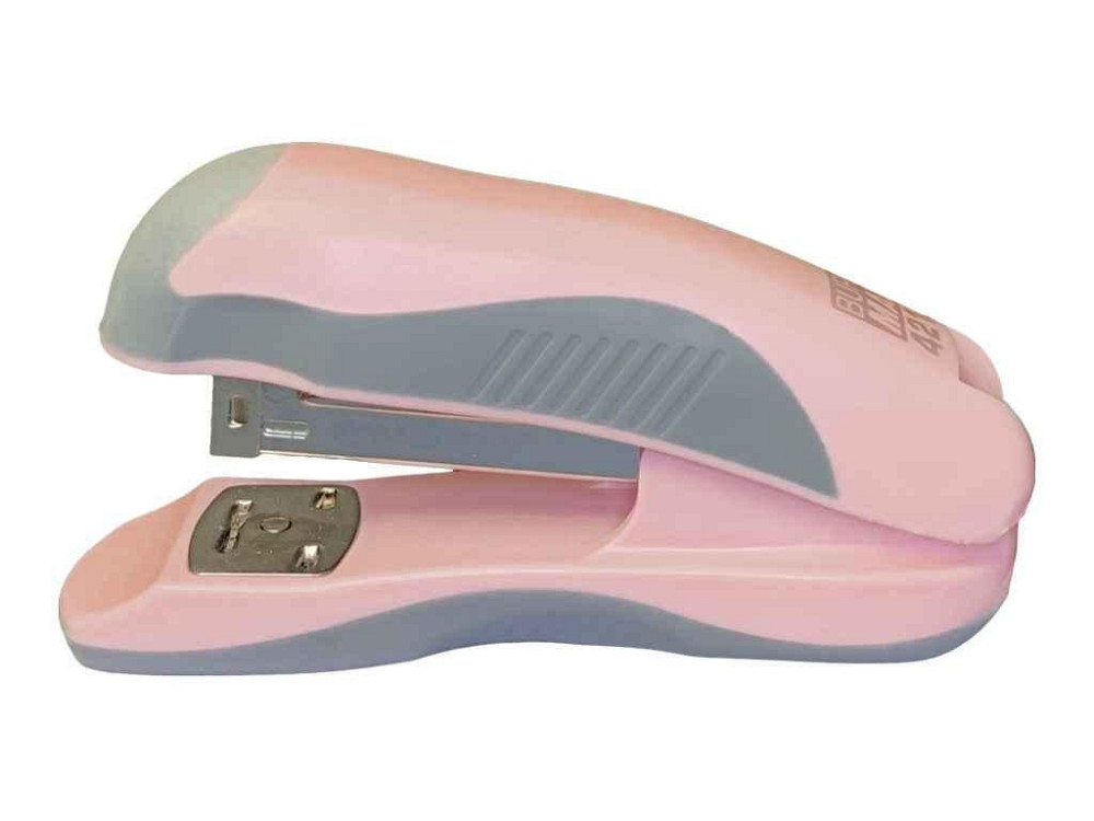Степлер пластиковый, PASTEL, 20арк., (скобы No24, 26), 111х62х32 мм, розовый ТМ BUROMAX Solmir Киев - изображение 1