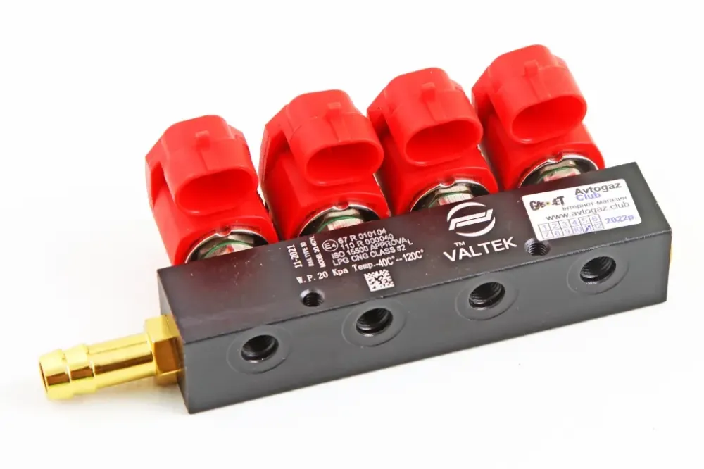 Форсунка ГБО Valtek под ориг. 3 Ом (4 шт. с рейкой, штуцерами, жиклерами) Винница - изображение 2