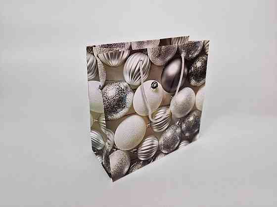 Пакети паперові подарункові, новорічні Квадрат 23*24*10 — 33 (12 шт.) Харків