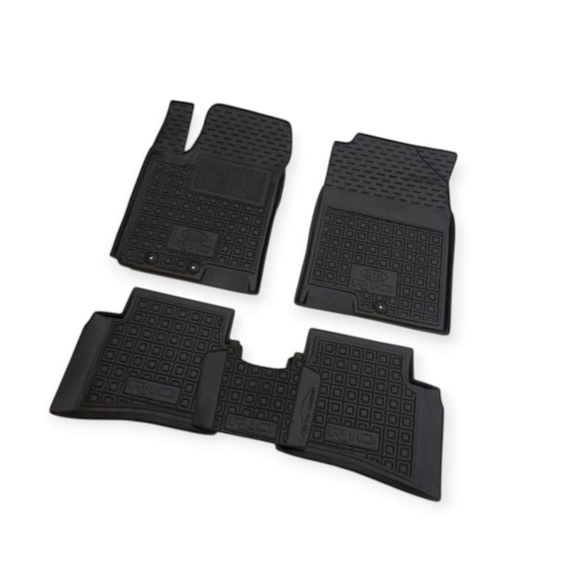 Коврики kia rio 2017-2023 борт 2,5см, с перемычкой салона Мукачево - изображение 1