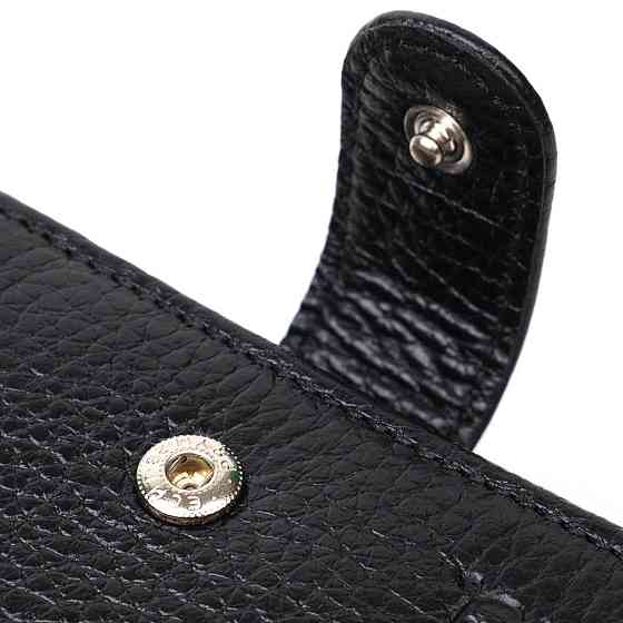 Компактний та водночас місткий гаманець для чоловіків з натуральної шкіри BOND 21996 Чорний Київ