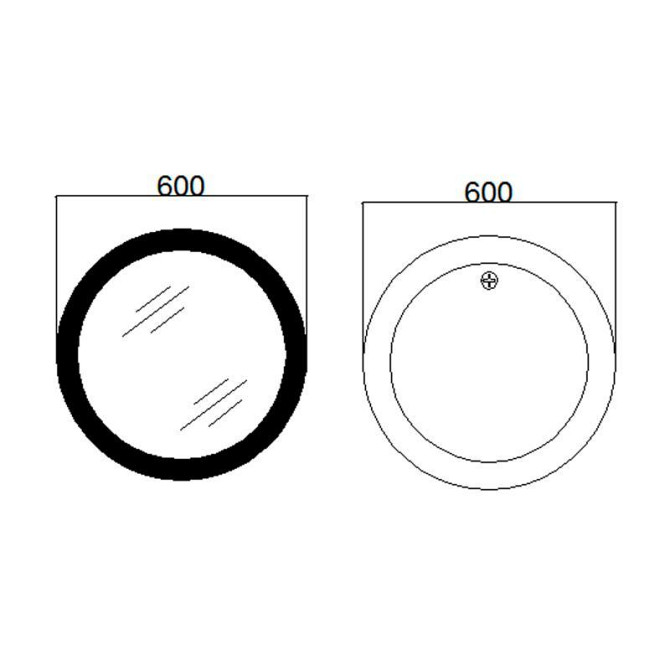 Дзеркало настінне кругле сенсорне Qtap Taurus (TA1) R600 з LED-підсвіткою Touch, з антизапотіванням Харків - фото 2