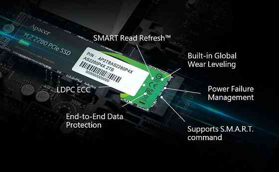 Накопичувач SSD 512 GB Apacer AS2280P4X M.2 PCIe 3.0 3D TLC (AP512GAS2280P4X-1) M.2 2280 Харків