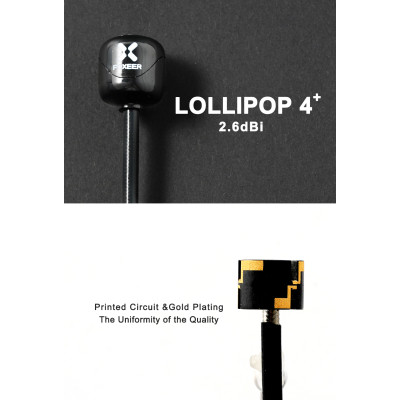 Антенна для дрона Foxeer Lollipop 4 Plus High Quality 5G SMA Angle 150mm RHCP 1шт. (PA14745ANGLE) Винница - изображение 2
