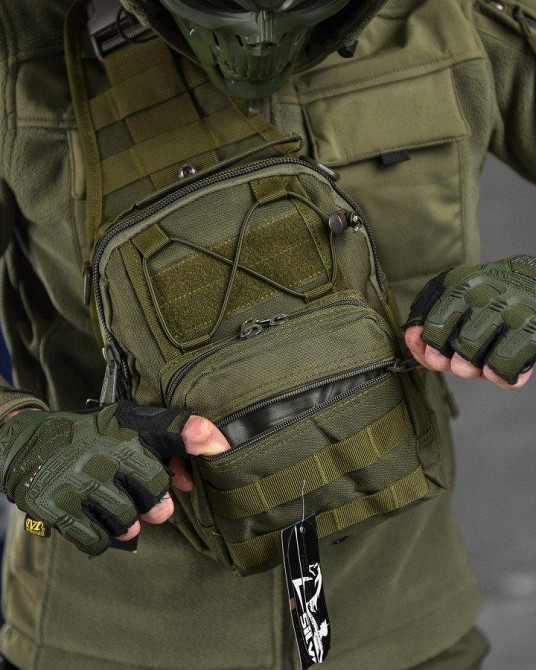 Рюкзак патрульный однолямочный SILVER KNIGHT 7л oliva ОИ2521 Одесса - изображение 5