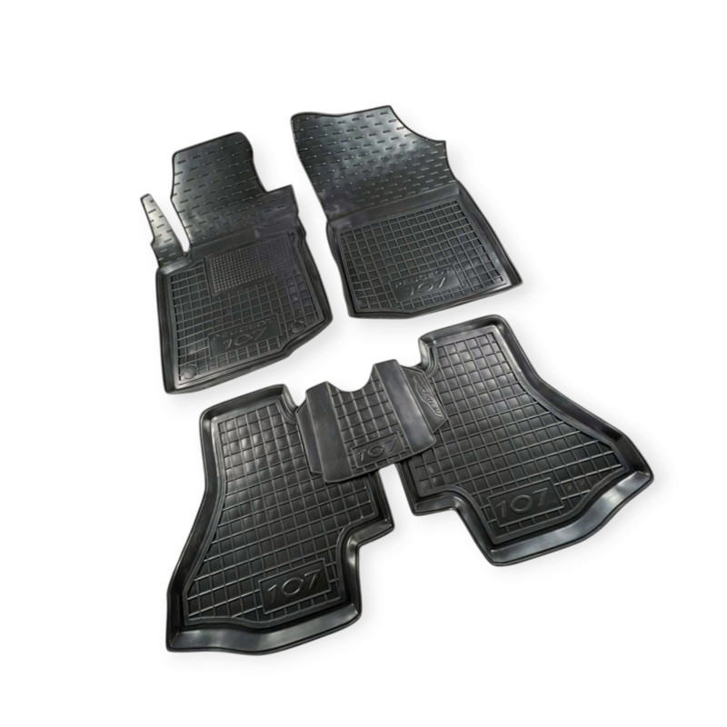 Килимки Пежо 107 2005-2009 борт 2,5см, з перемичкою салону Мукачево - фото 1