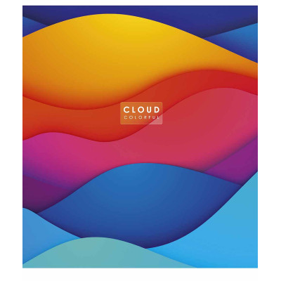 Тетрадь Школярик Cloud colorful 48 листов клетка (048-3161K) Винница - изображение 1