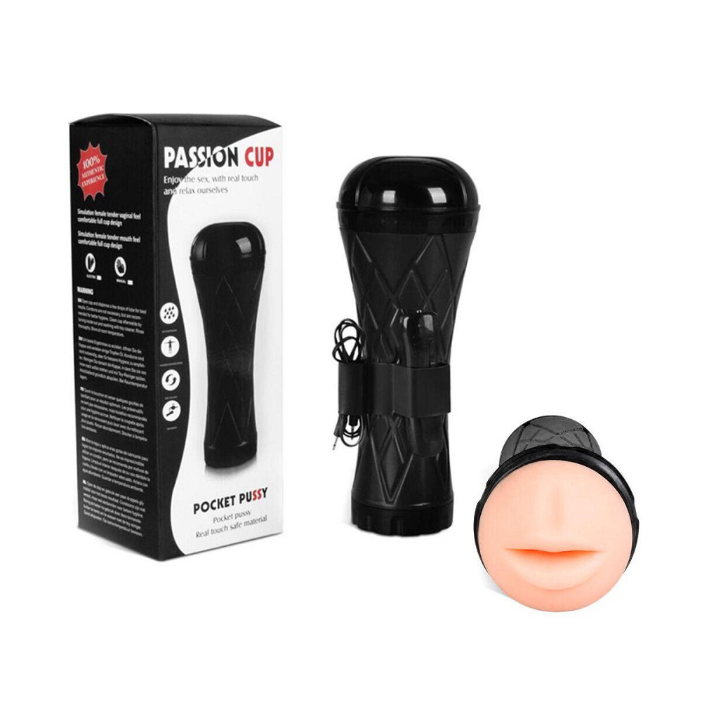 Мастурбатор з вібрацією Passion Cup - Mouth Sex Aura Київ - фото 8