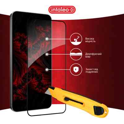 Стекло защитное Intaleo Full Glue Samsung S24 FE Black (1283126594854) Винница
