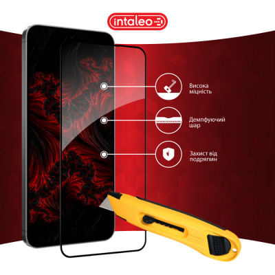 Стекло защитное Intaleo Full Glue Samsung S24 FE Black (1283126594854) Винница - изображение 5