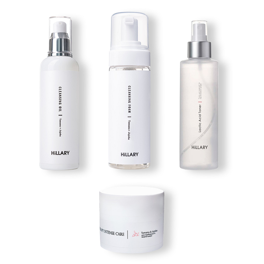 Набір базового догляду за жирною та проблемною шкірою Oil Skin Basic Care Hillary Київ - фото 1