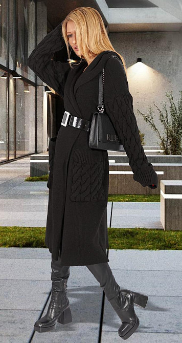 Теплий кардиган з капюшоном (48-52) Київ - фото 3