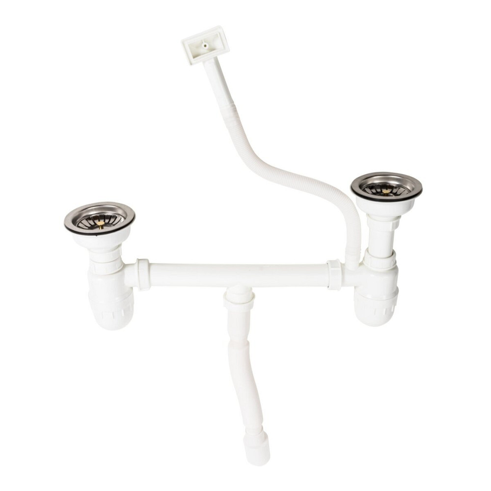 PLATINUM Сифон подвійний J002 Platinum білий Киев - изображение 1