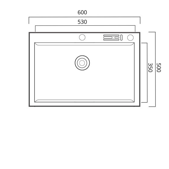 PLATINUM Кухонна мийка чорна PVD 60х50 з підставкою для ножів + Подарунок сифон круглий та доза Коломия
