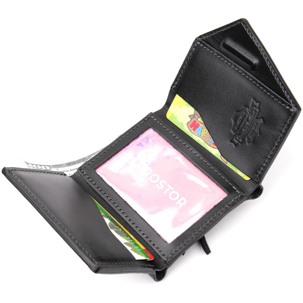 Портмоне карманное 11336 Grande Pelle Черное Киев - изображение 5