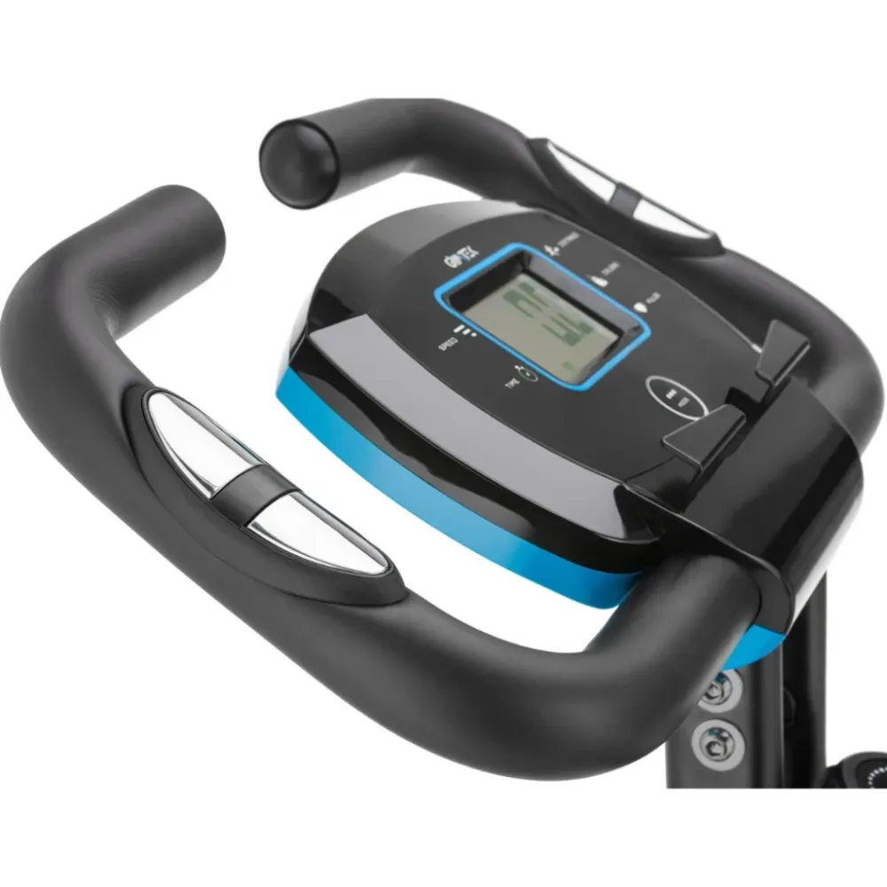 Велотренажер магнитный Gymtek FX600 складной с эспандерами черный/синий Киев - изображение 10