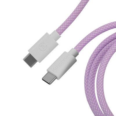 Дата кабель USB-C + USB A to USB-C 1.36m Coiled Aviator purple Keychron (CAB17_KEYCHRON) Винница - изображение 2
