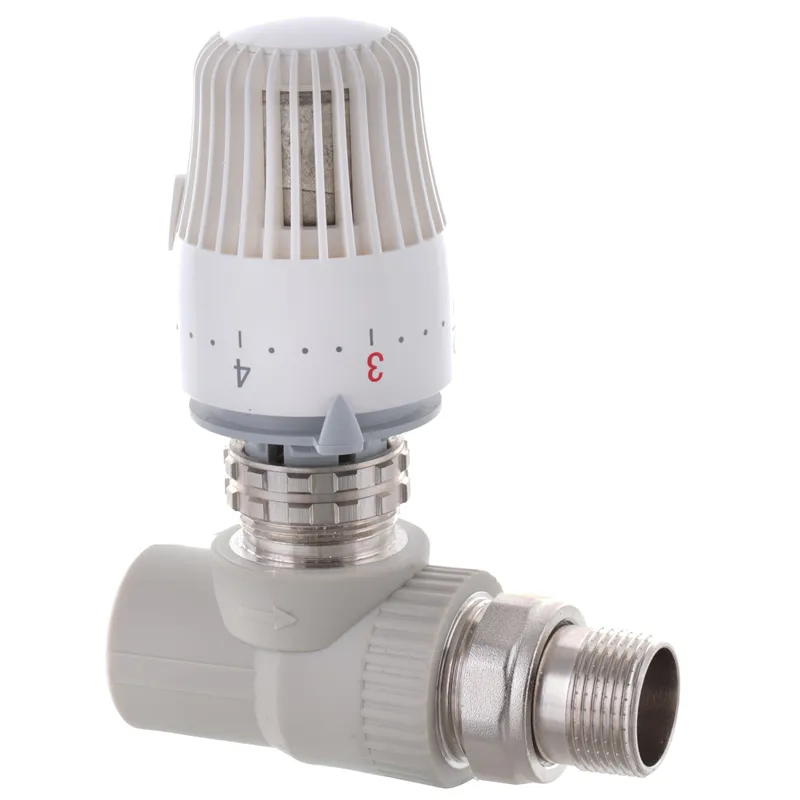 Кран термостатичний з термоголовкою прямий PPR 20x1/2 Koer K0156.PRO (KP0199) Київ - фото 1