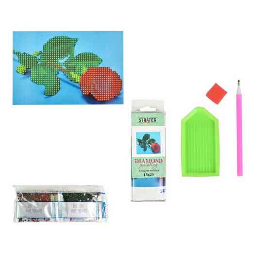 Алмазна мозаїка "Троянда у блакитній ніжності" YAB14429, 10х15 см Вінниця