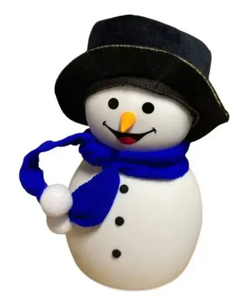 Детский силиконовый ночник Снеговик Snowman LJC-118 светильник аккумуляторный игрушка для сна Коломия