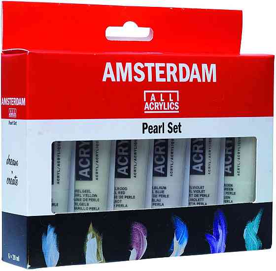 Набір акрилових фарб AMSTERDAM STANDARD 6х20мл перламутри Київ