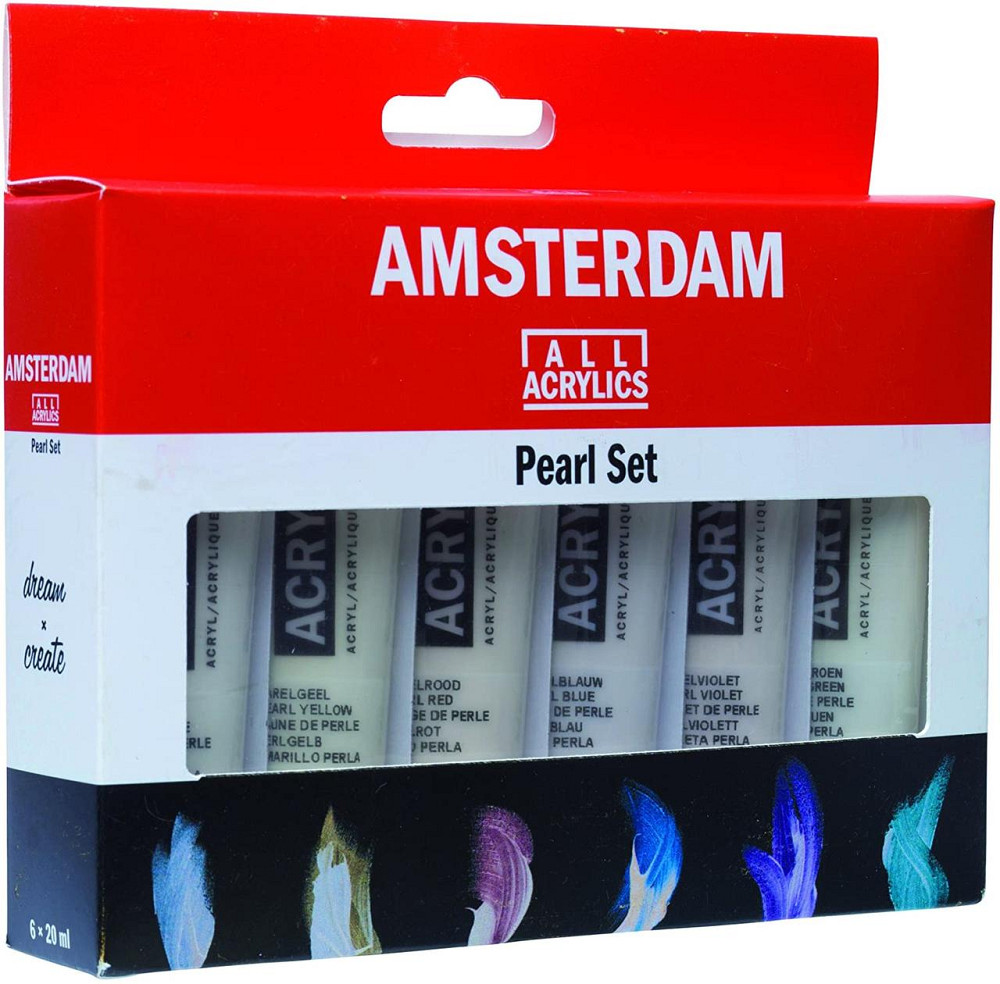 Набір акрилових фарб AMSTERDAM STANDARD 6х20мл перламутри Київ - фото 1