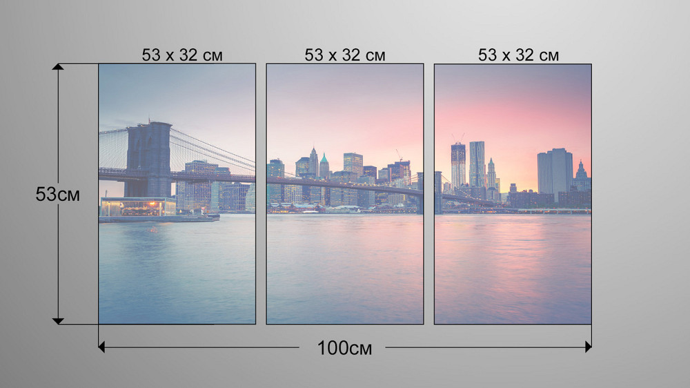 Модульна картина Місто Міст Аrt-103_3А Київ - фото 3