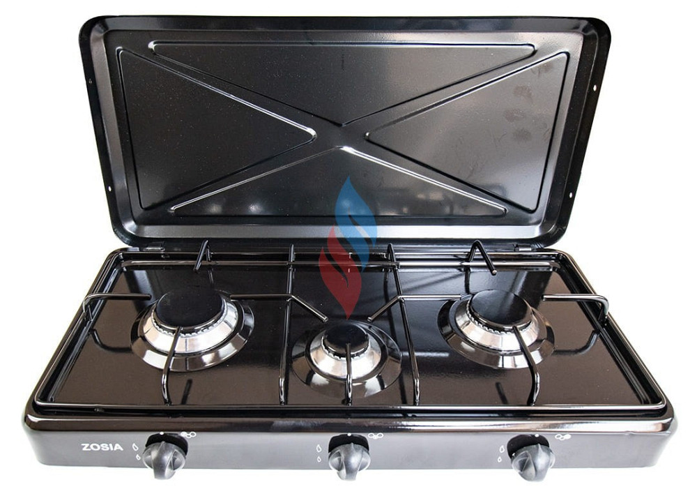 Газова плита Zosia трьохканфорна чорна Київ - фото 2