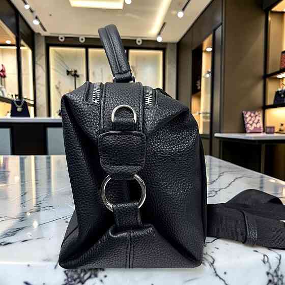 Жіноча замшева сумка стиль Прада, сумочка класична натуральна замша Prada чорна ( 186 ) Харьков