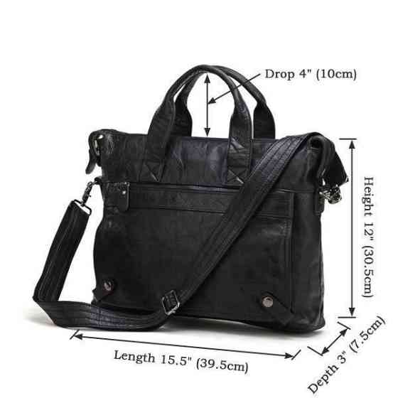 Сумка мужская Vintage 14067 с ручками Черная Киев