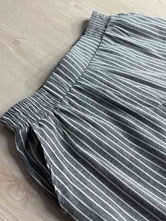 Брюки жіночі A-NIUSHOW 30131 палаццо бавовна в смужку талія на резинці сірі, сірий, M Київ