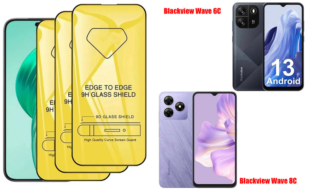 Захисне скло DefenzoGlass для Blackview Wave 6C, Wave 8C – подвійна міцність Київ - фото 1