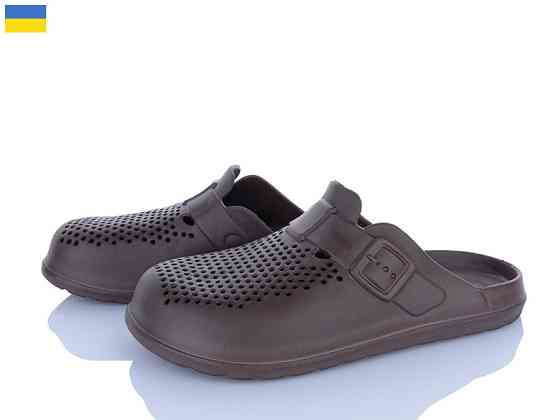 Чоловічі шльопанці сабо із закритими пальцями шкарпетками сабо легкі пінка ЕВА коричневий Одеса