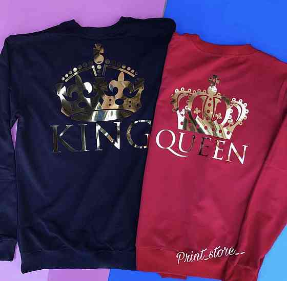 Парні світшоти для хлопця та дівчини - KING  ⁇  QUEEN Чернівці